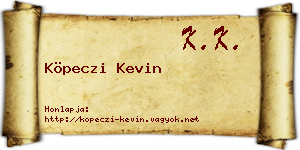 Köpeczi Kevin névjegykártya